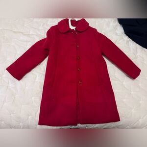 Janie and Jack Vibrant Red Pea Coat
